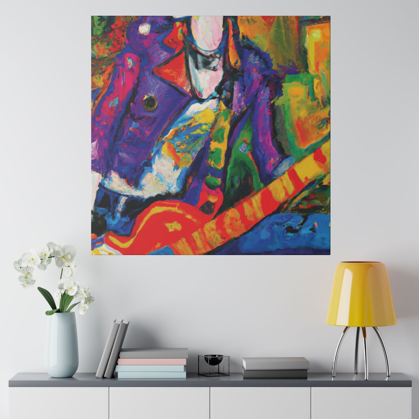 7368Q - Rockstar Oil Painting Style Print | Poster | Home Decor | Wall Art | Music Art | Canvas