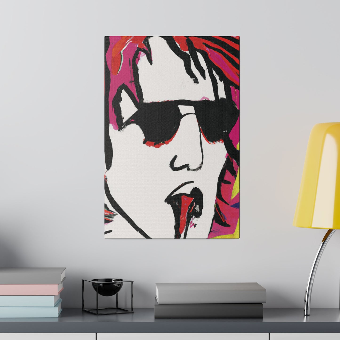 5233X - Rockstar Painting Print | Face | Abstract | Poster | Home Decor | Wall Art | Music Art | Canvas