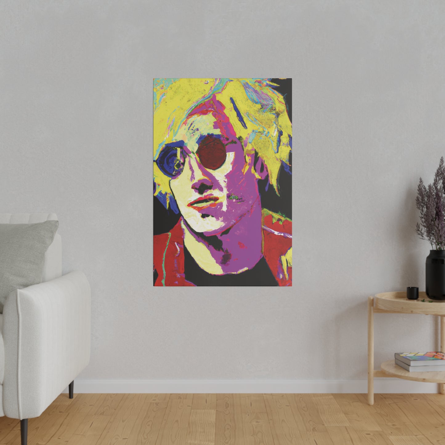 9642H - Rockstar Painting Print | Face | Abstract | Poster | Home Decor | Wall Art | Music Art | Canvas