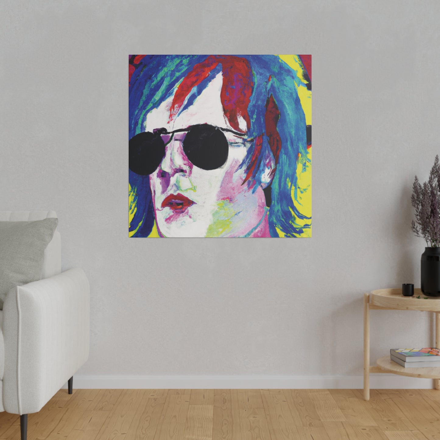 7634A - Rockstar Painting Print | Face | Abstract | Poster | Home Decor | Wall Art | Music Art | Canvas