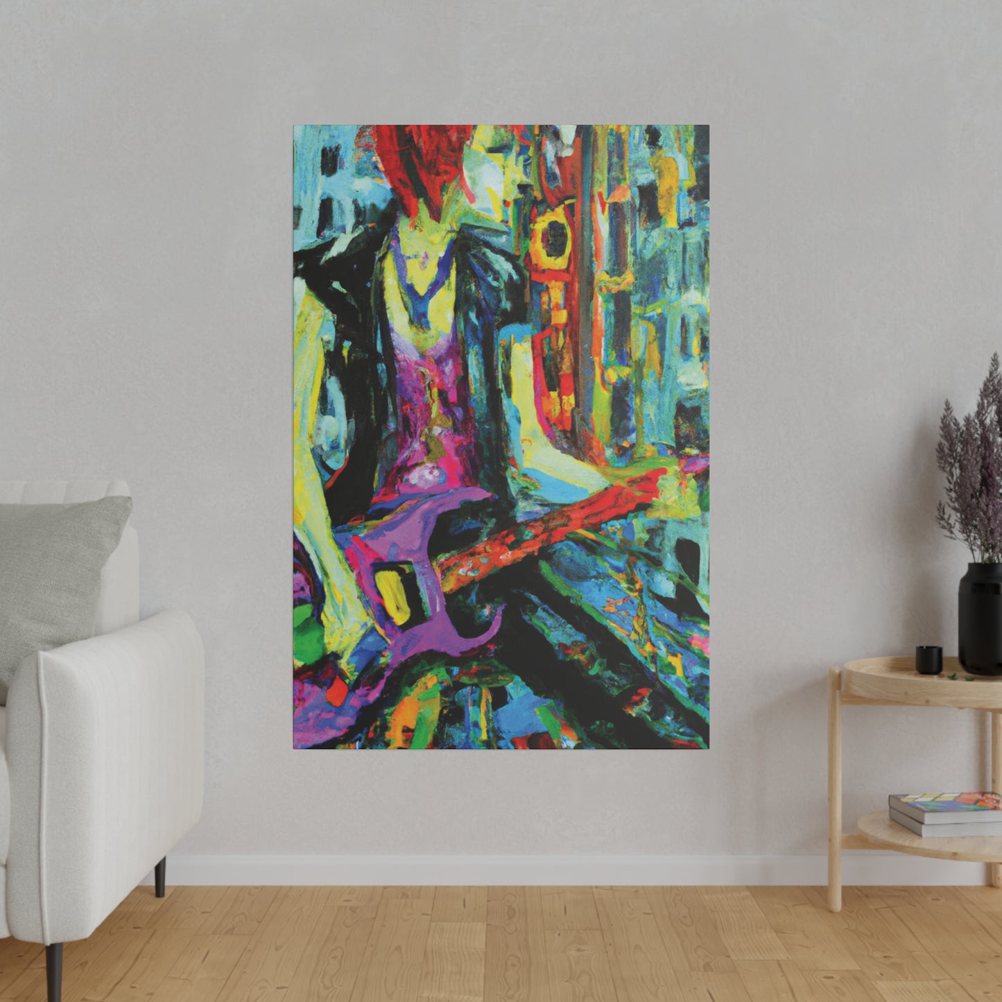 6863V - Rockstar Oil Painting Style Print | Poster | Home Decor | Wall Art | Music Art | Canvas