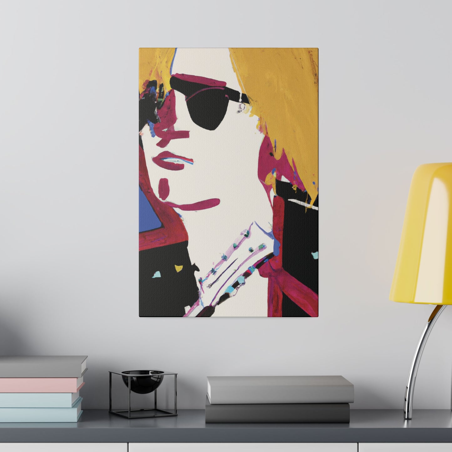 8305A - Rockstar Painting Print | Face | Abstract | Poster | Home Decor | Wall Art | Music Art | Canvas