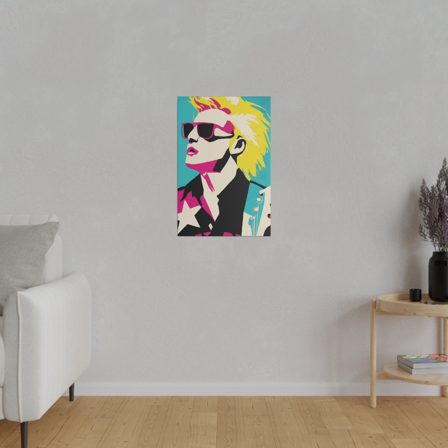 7309X - Rockstar Painting Print | Face | Abstract | Poster | Home Decor | Wall Art | Music Art | Canvas