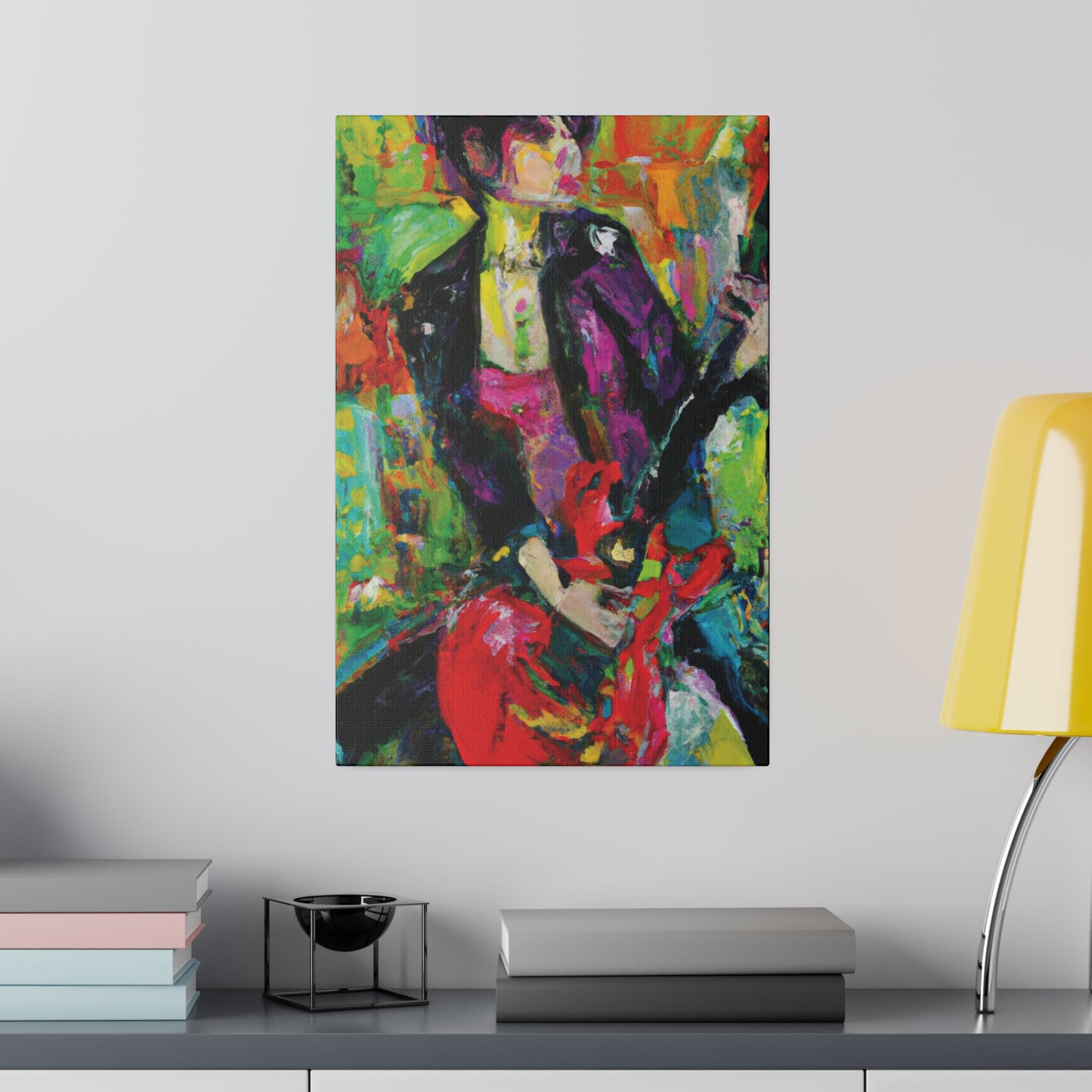 323O - Rockstar Oil Painting Style Print | Poster | Home Decor | Wall Art | Music Art | Canvas
