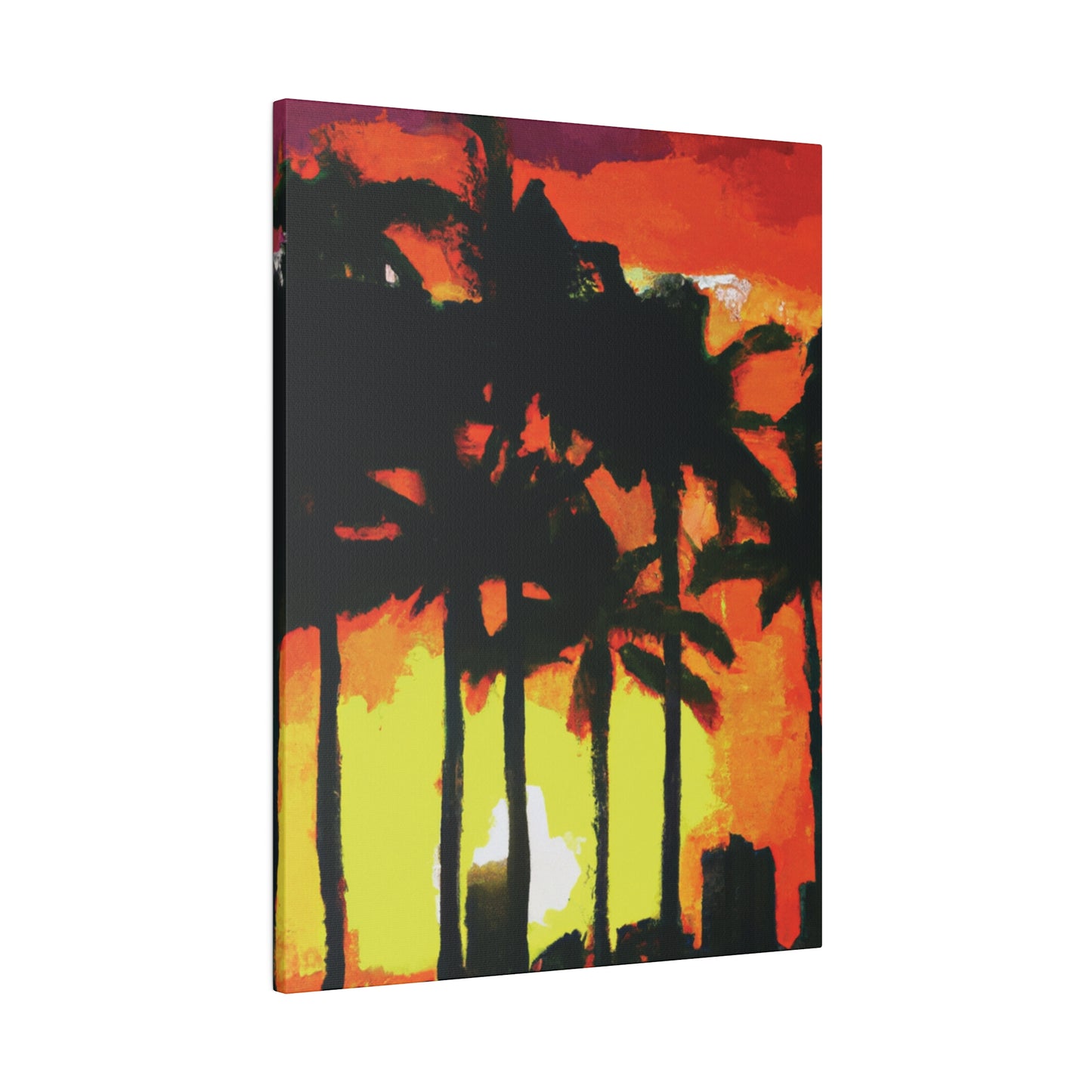 8291L - Miami Beach Sunset Painting Print | Miami | Beach | Sunset | Poster | Home Decor | Wall Art | Canvas