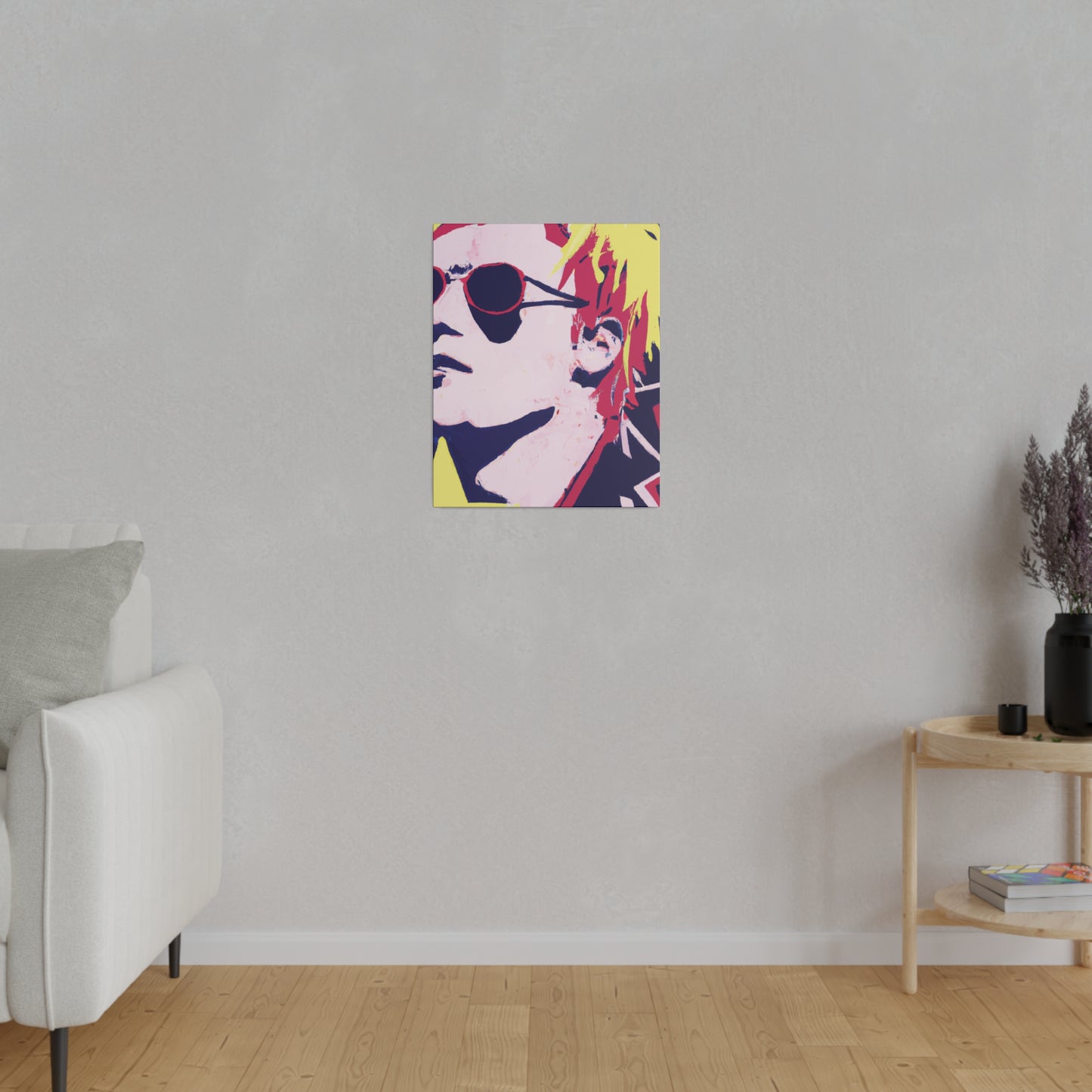 3173K - Rockstar Painting Print | Face | Abstract | Poster | Home Decor | Wall Art | Music Art | Canvas