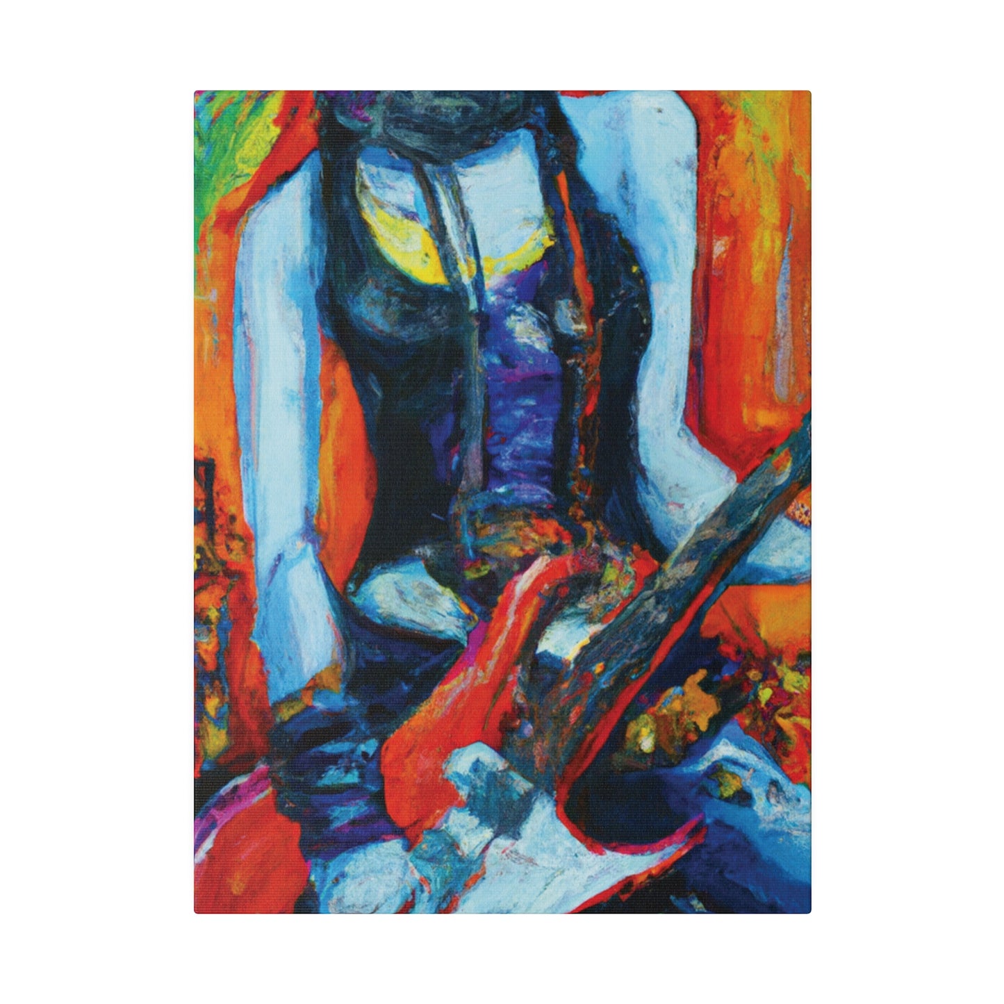 9232G - Rockstar Oil Painting Style Print | Poster | Home Decor | Wall Art | Music Art | Canvas