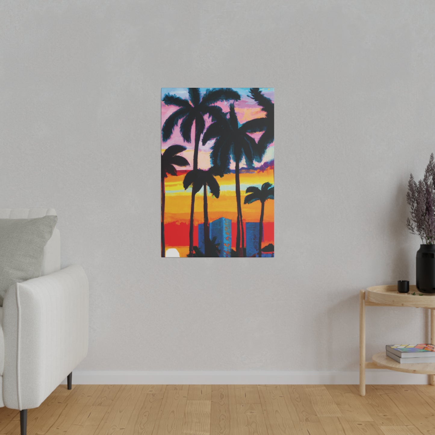 6891Y - Miami Beach Sunset Painting Print | Miami | Beach | Sunset | Poster | Home Decor | Wall Art | Canvas