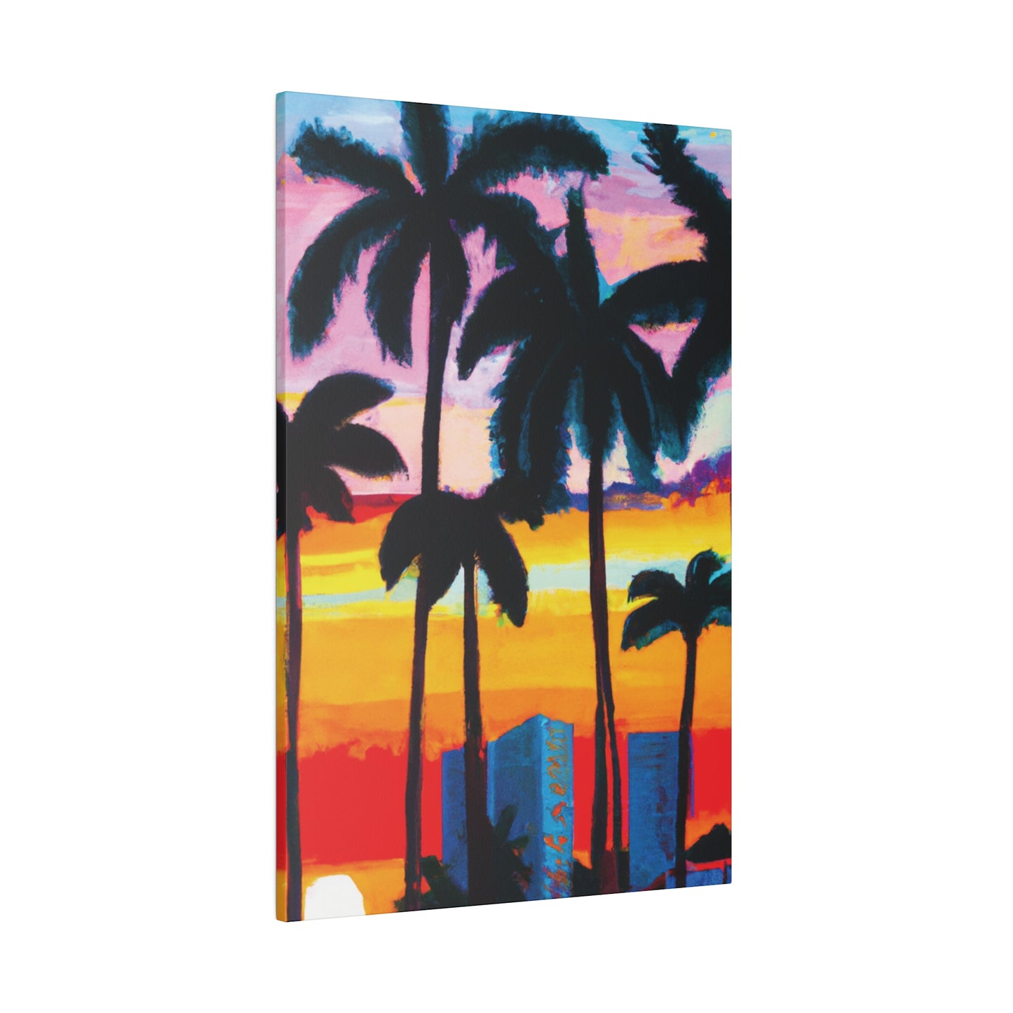 6891Y - Miami Beach Sunset Painting Print | Miami | Beach | Sunset | Poster | Home Decor | Wall Art | Canvas