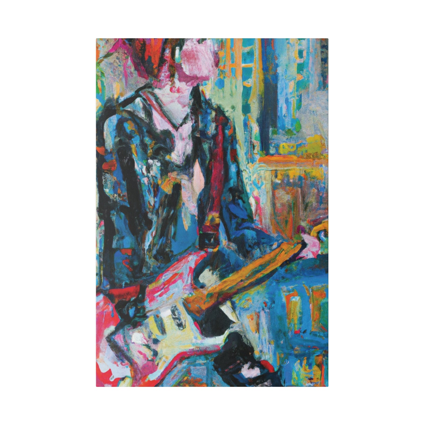 4712U - Rockstar Oil Painting Style Print | Poster | Home Decor | Wall Art | Music Art | Canvas