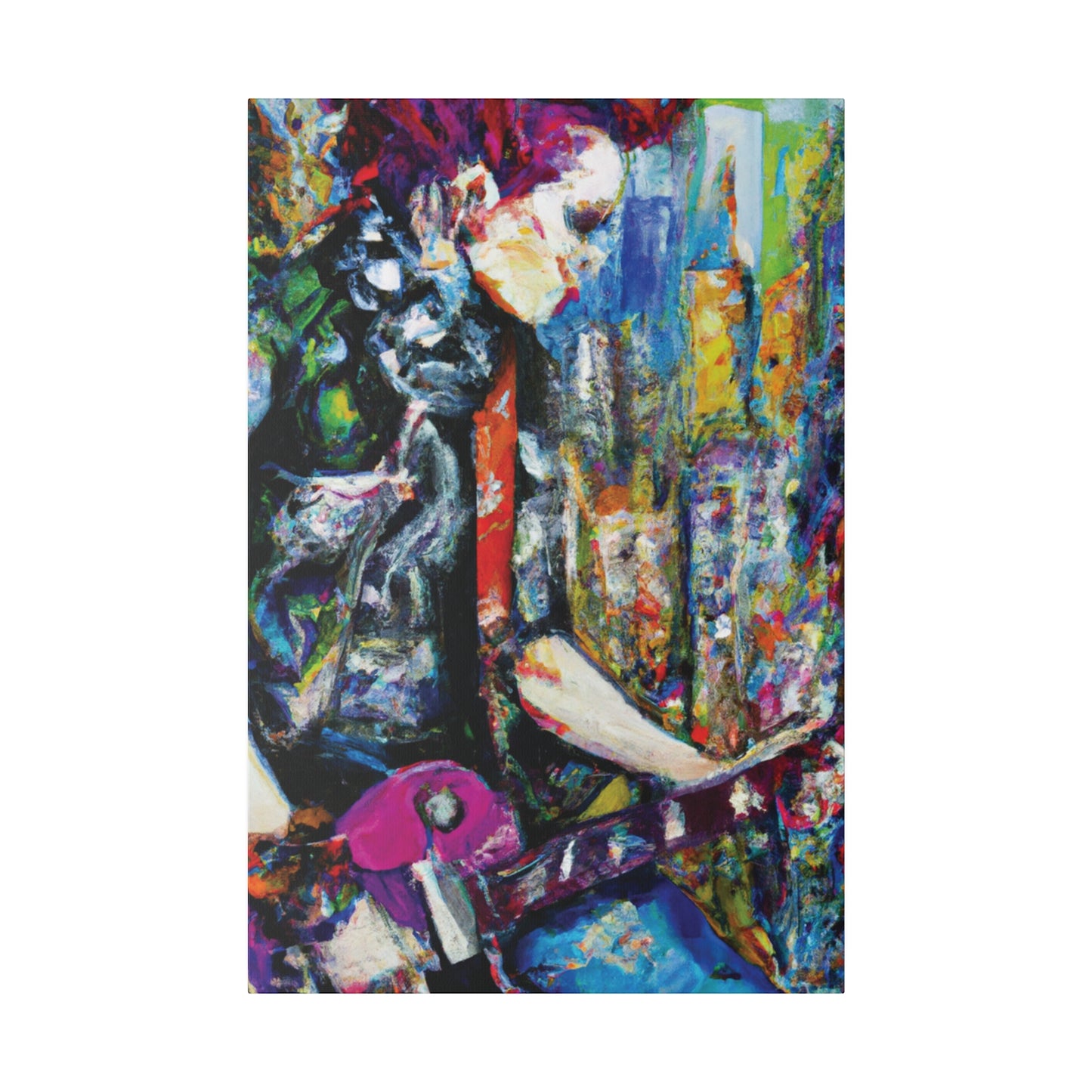 4329G - Rockstar Oil Painting Style Print | Poster | Home Decor | Wall Art | Music Art | Canvas