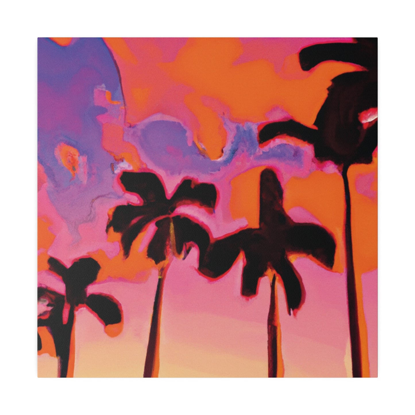 7182U - Miami Beach Sunset Painting Print | Miami | Beach | Sunset | Poster | Home Decor | Wall Art | Canvas