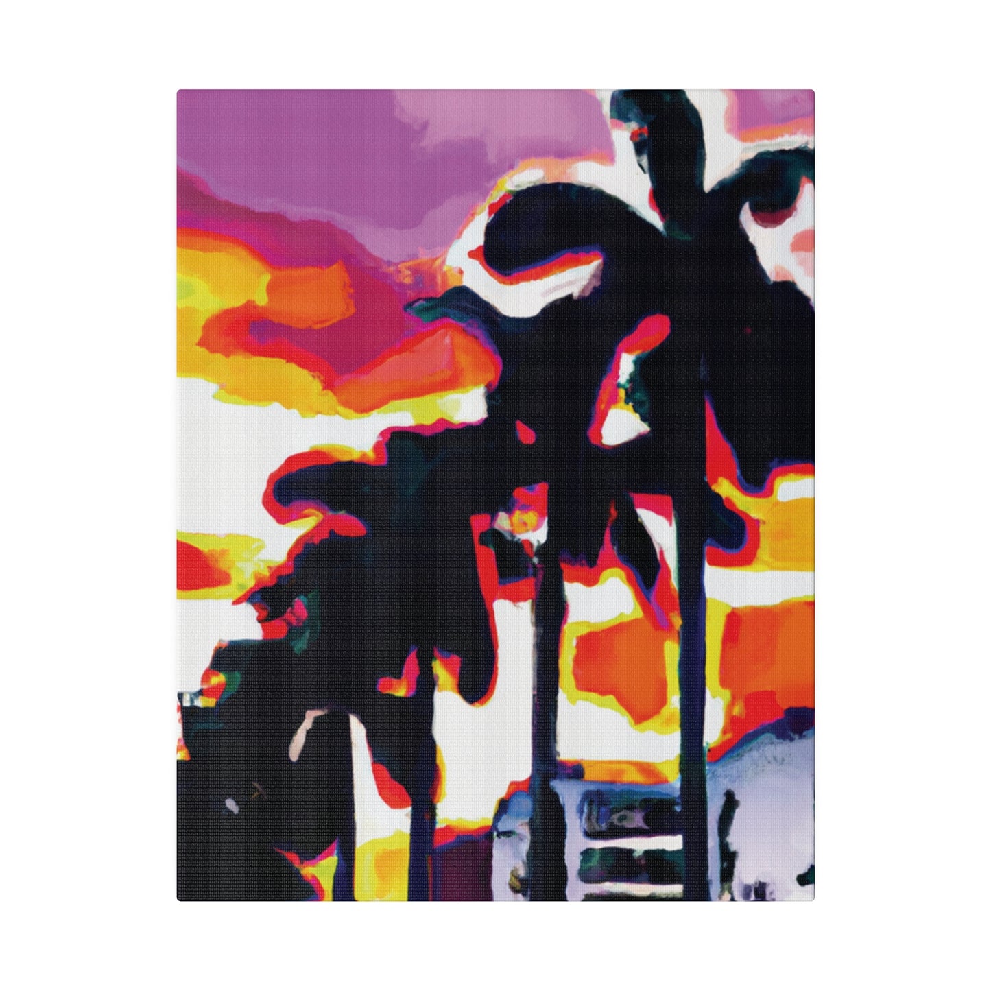 1923K - Miami Beach Sunset Painting Print | Miami | Beach | Sunset | Poster | Home Decor | Wall Art | Canvas