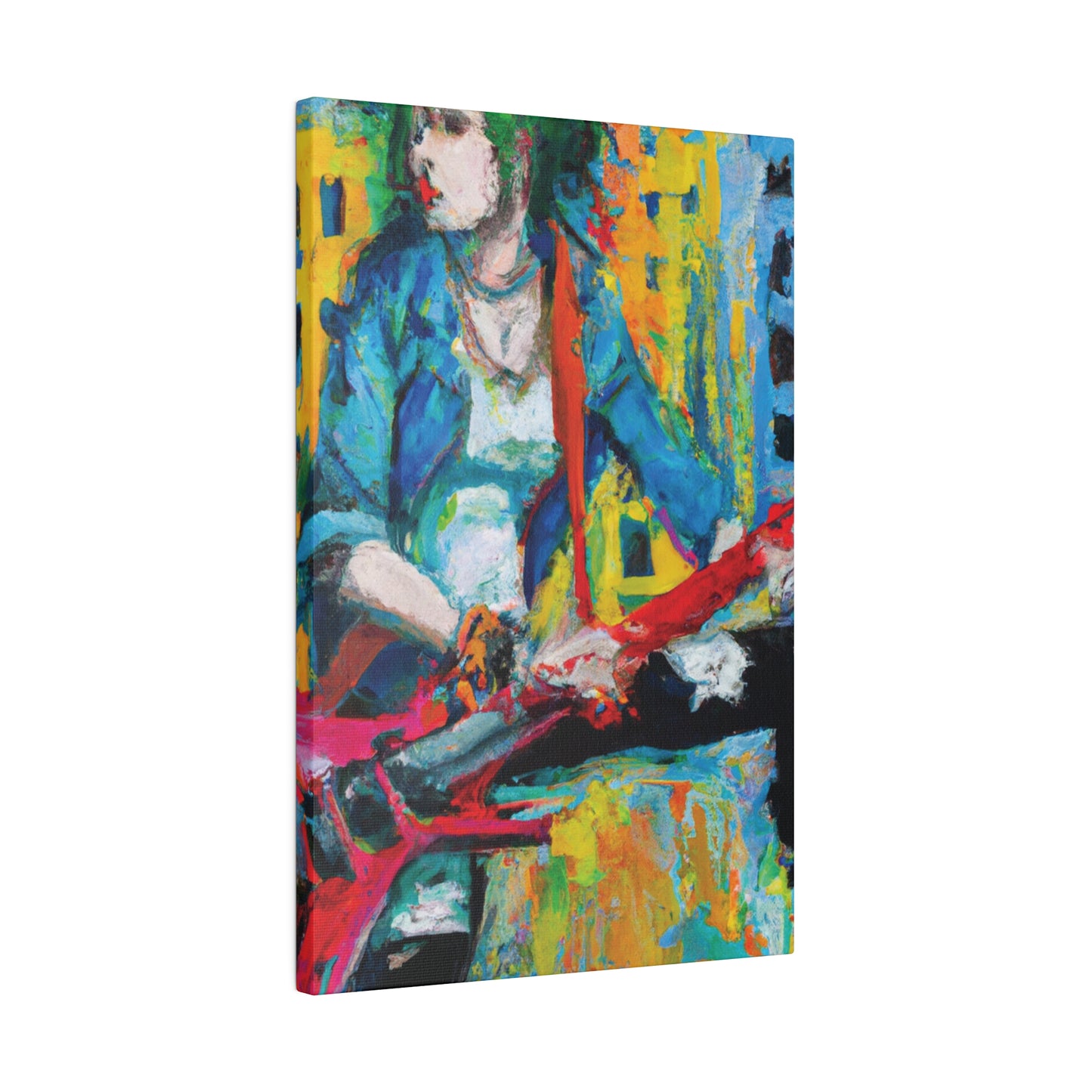 845K - Rockstar Oil Painting Style Print | Poster | Home Decor | Wall Art | Music Art | Canvas