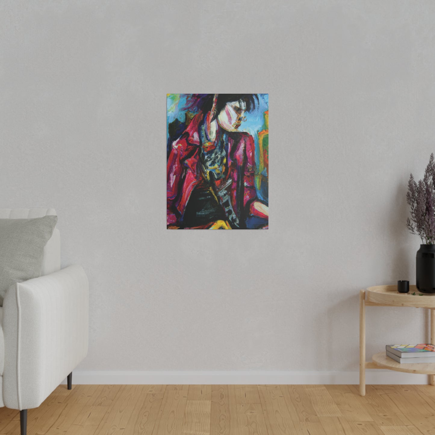 7152R - Rockstar Oil Painting Style Print | Poster | Home Decor | Wall Art | Music Art | Canvas