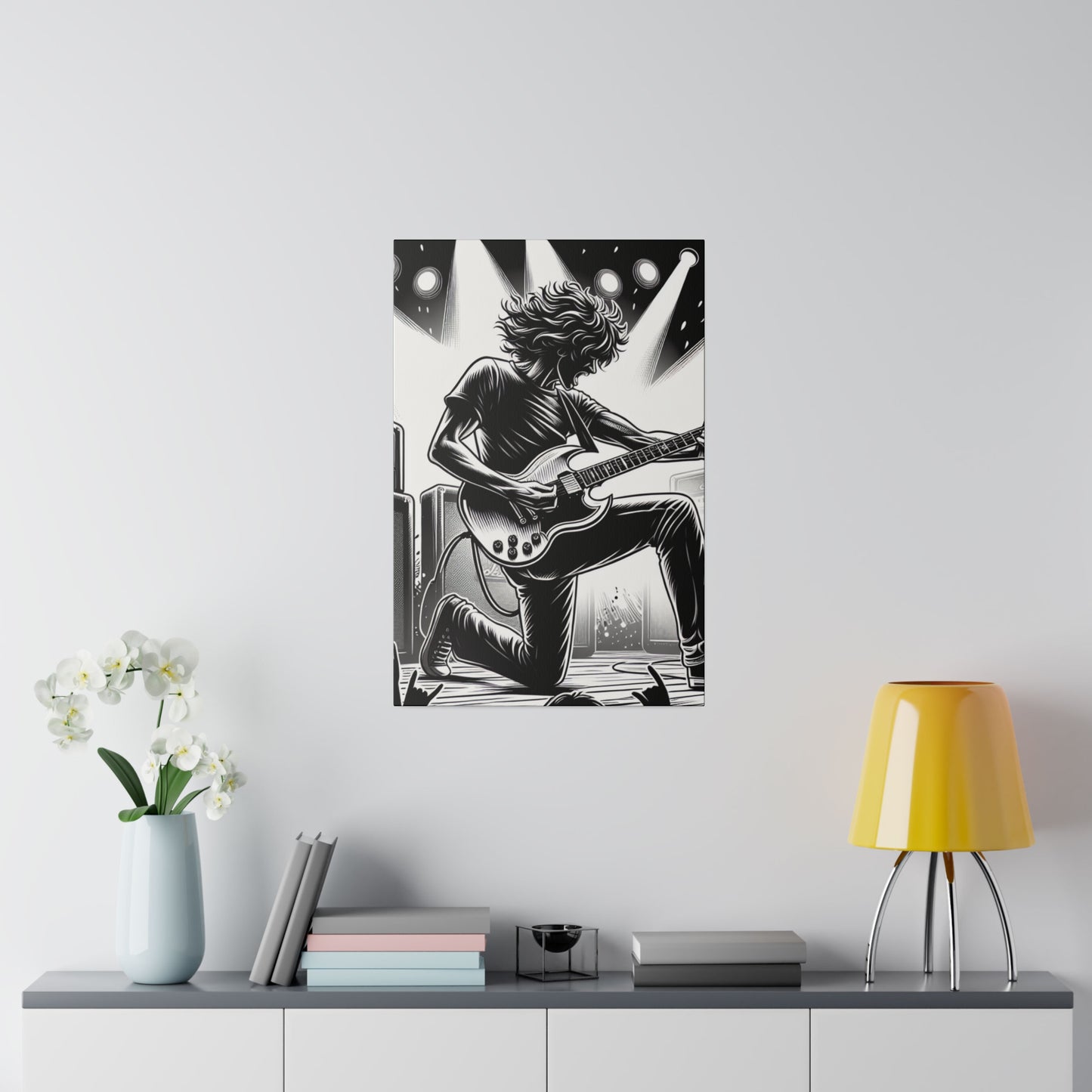 7295Q - music art work, rockstar gifts, musician gift ideas, guitar art work, guitar artwork, guitar wall art canvas, playing guitar, decor