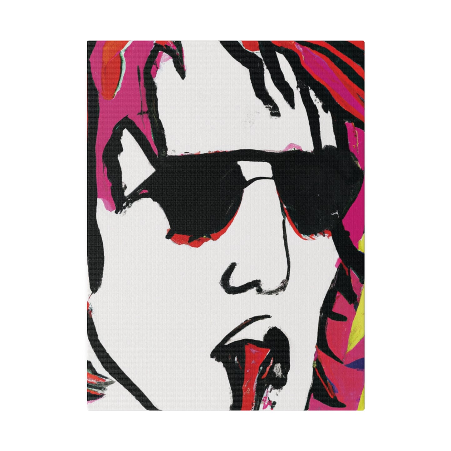 5233X - Rockstar Painting Print | Face | Abstract | Poster | Home Decor | Wall Art | Music Art | Canvas