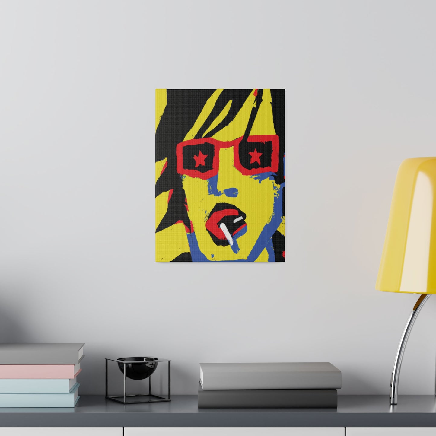 4745B - Rockstar Painting Print | Face | Abstract | Poster | Home Decor | Wall Art | Music Art | Canvas