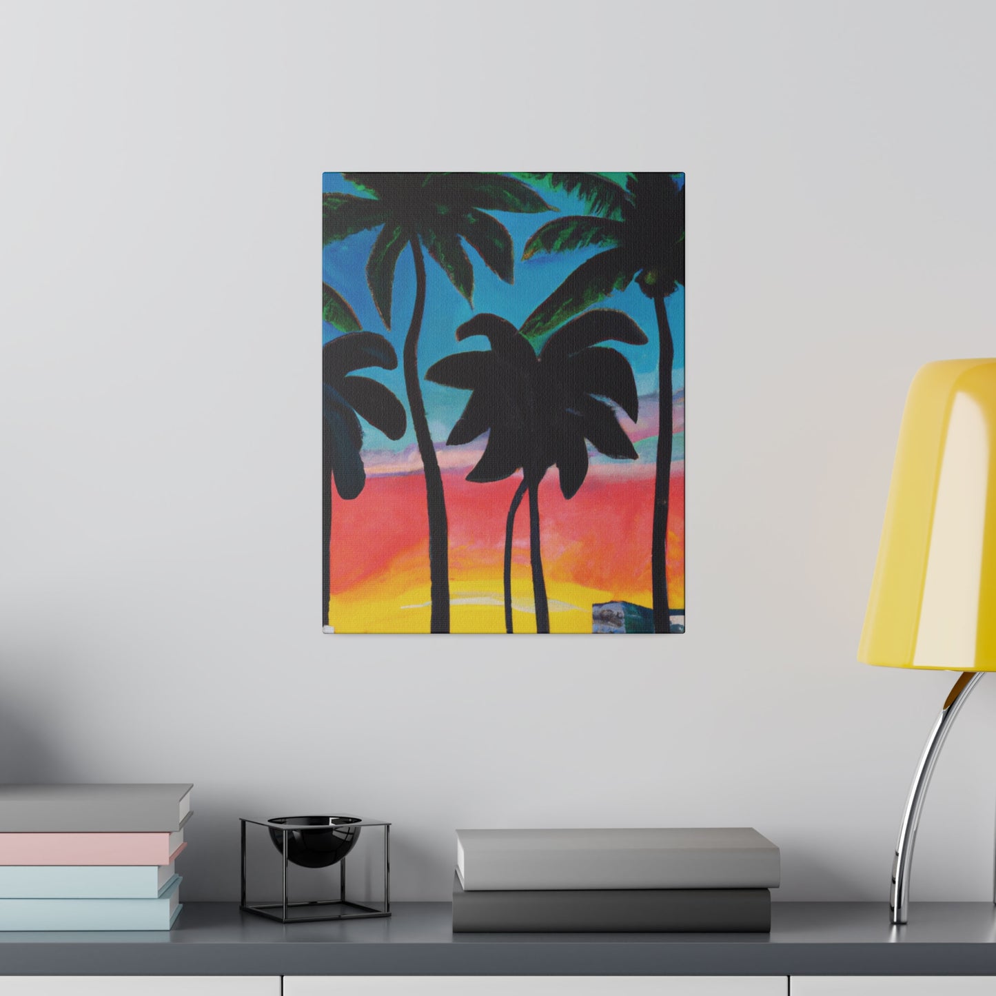 7322T - Miami Beach Sunset Painting Print | Miami | Beach | Sunset | Poster | Home Decor | Wall Art | Canvas