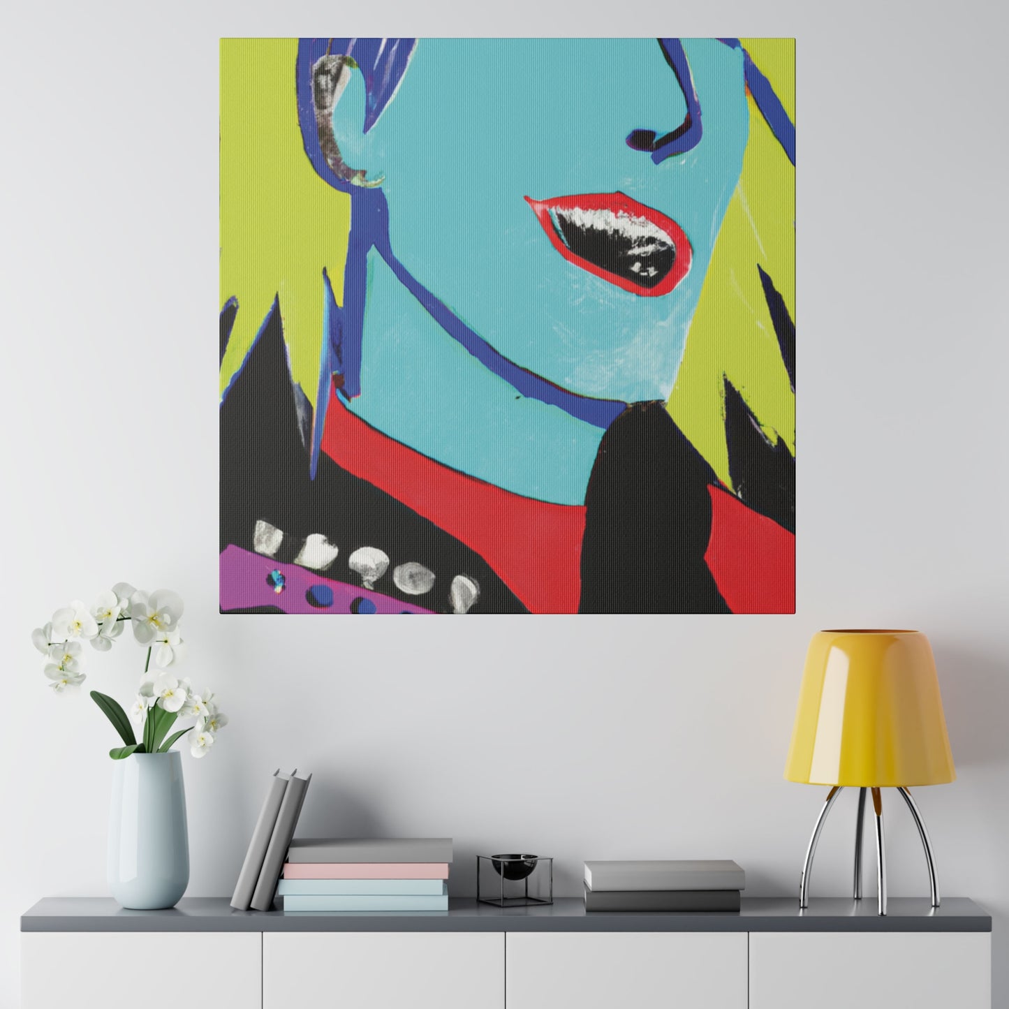 6451X - Rockstar Painting Print | Face | Abstract | Poster | Home Decor | Wall Art | Music Art | Canvas