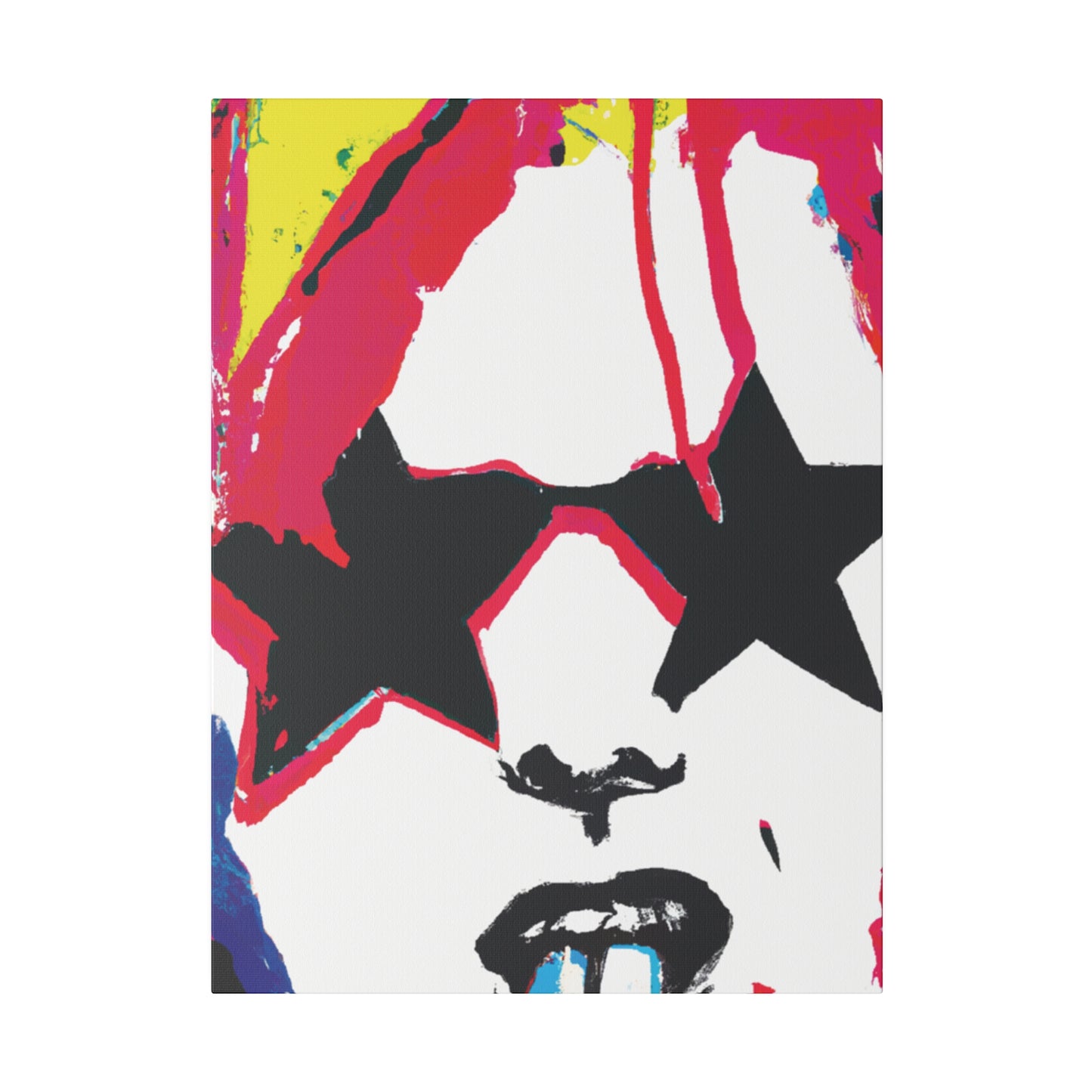 5681G - Rockstar Painting Print | Face | Abstract | Poster | Home Decor | Wall Art | Music Art | Canvas