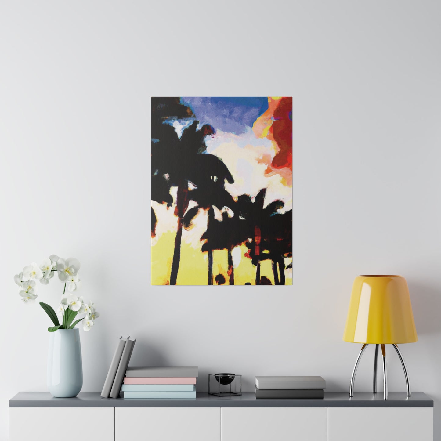 9127M - Miami Beach Sunset Painting Print | Miami | Beach | Sunset | Poster | Home Decor | Wall Art | Canvas