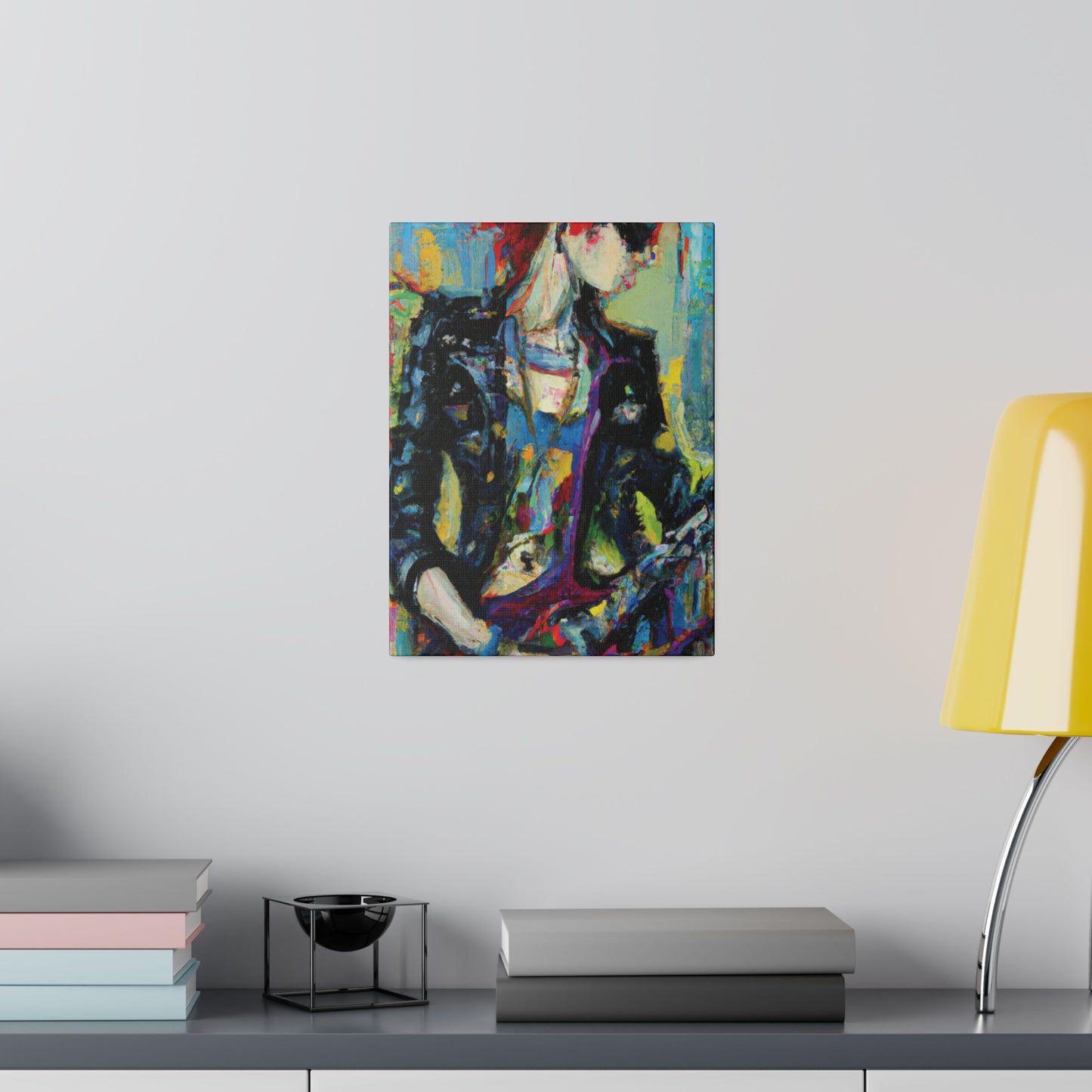 9745J - Rockstar Oil Painting Style Print | Poster | Home Decor | Wall Art | Music Art | Canvas