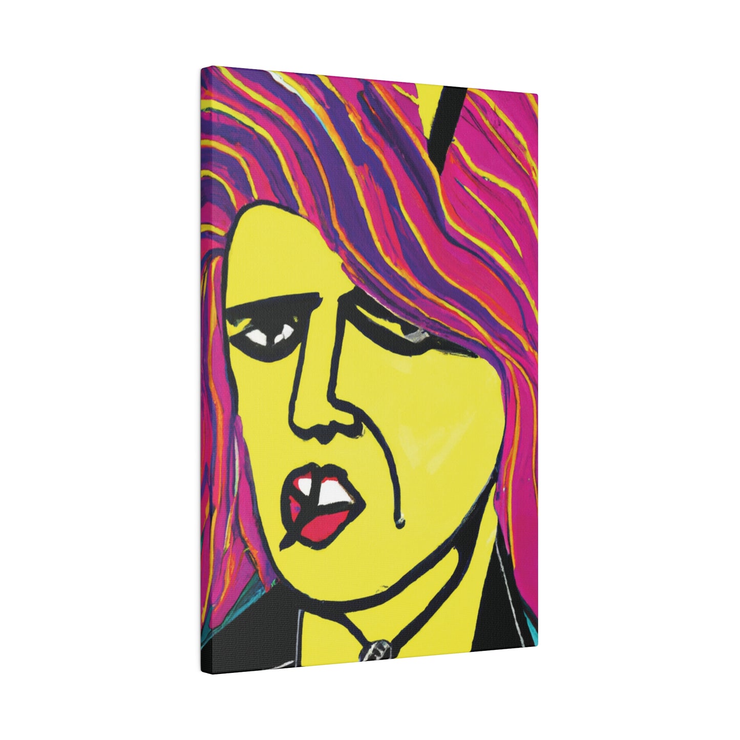 6639Q - Rockstar Painting Print | Face | Abstract | Poster | Home Decor | Wall Art | Music Art | Canvas