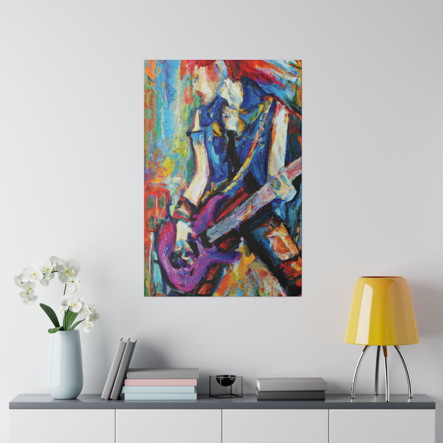 3886Z - Rockstar Oil Painting Style Print | Poster | Home Decor | Wall Art | Music Art | Canvas
