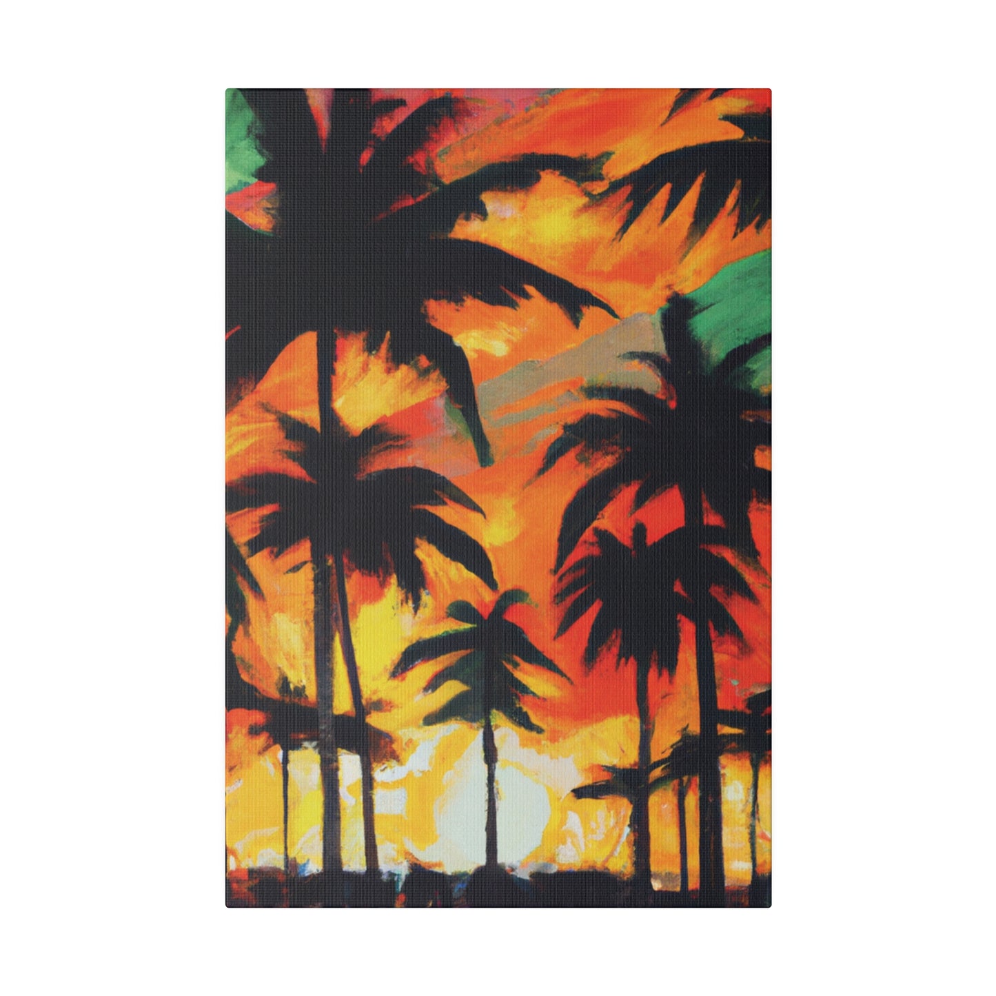 4567E - Miami Beach Sunset Painting Print | Miami | Beach | Sunset | Poster | Home Decor | Wall Art | Canvas