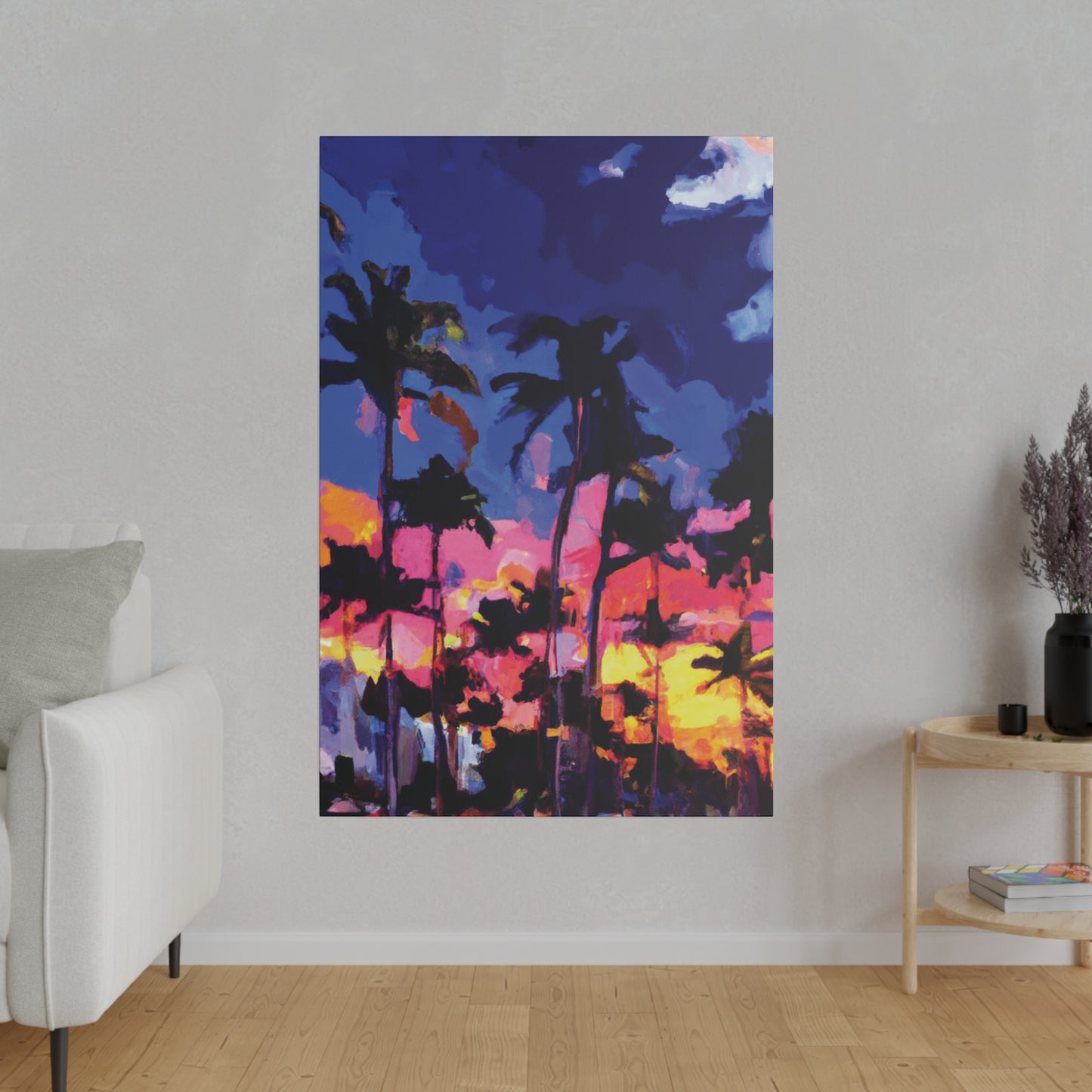 4397K - Miami Beach Sunset Painting Print | Miami | Beach | Sunset | Poster | Home Decor | Wall Art | Canvas