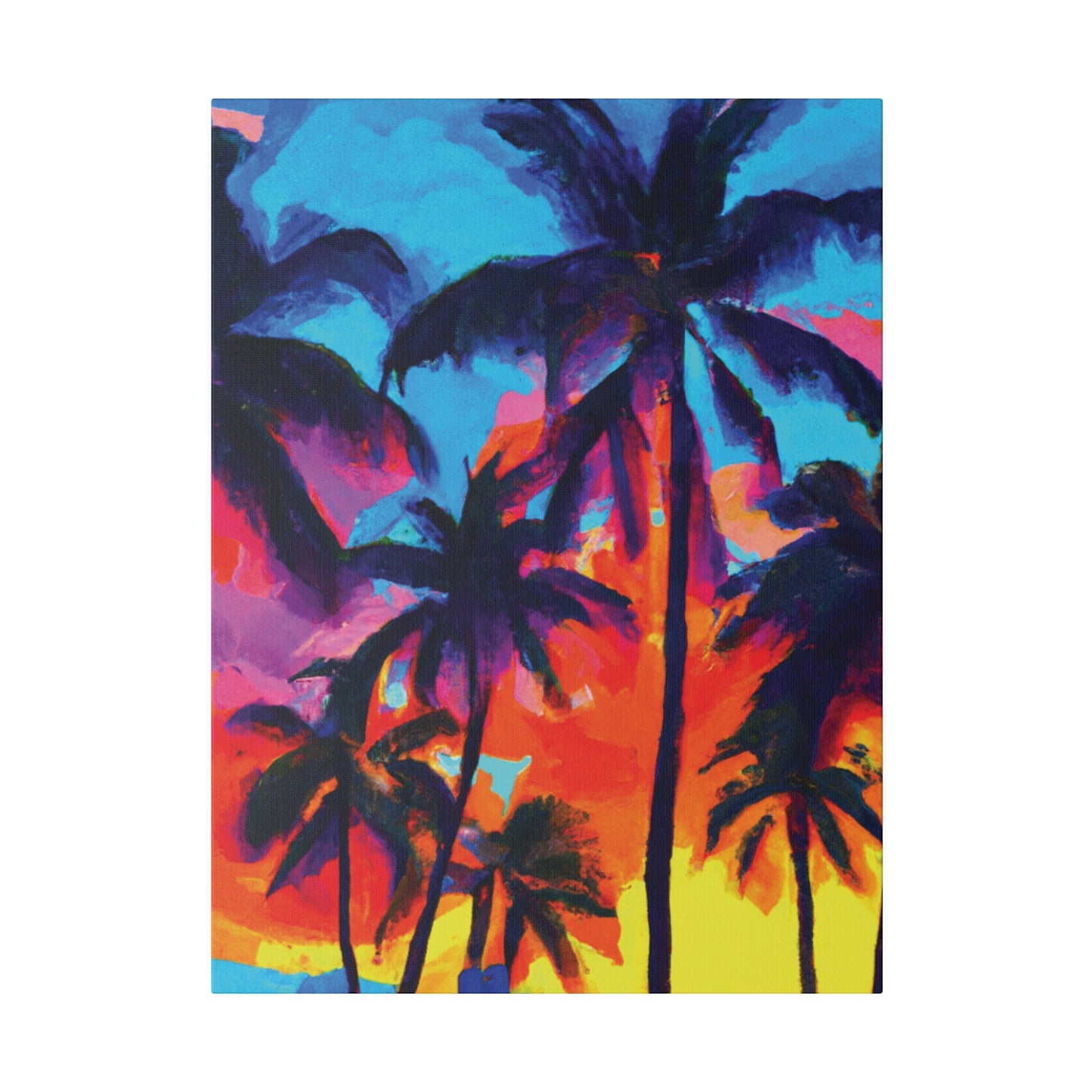 4672F - Miami Beach Sunset Painting Print | Miami | Beach | Sunset | Poster | Home Decor | Wall Art | Canvas