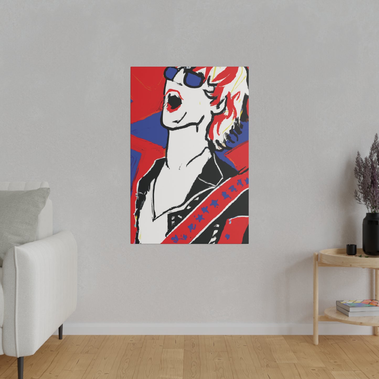 7263X - Rockstar Painting Print | Face | Abstract | Poster | Home Decor | Wall Art | Music Art | Canvas