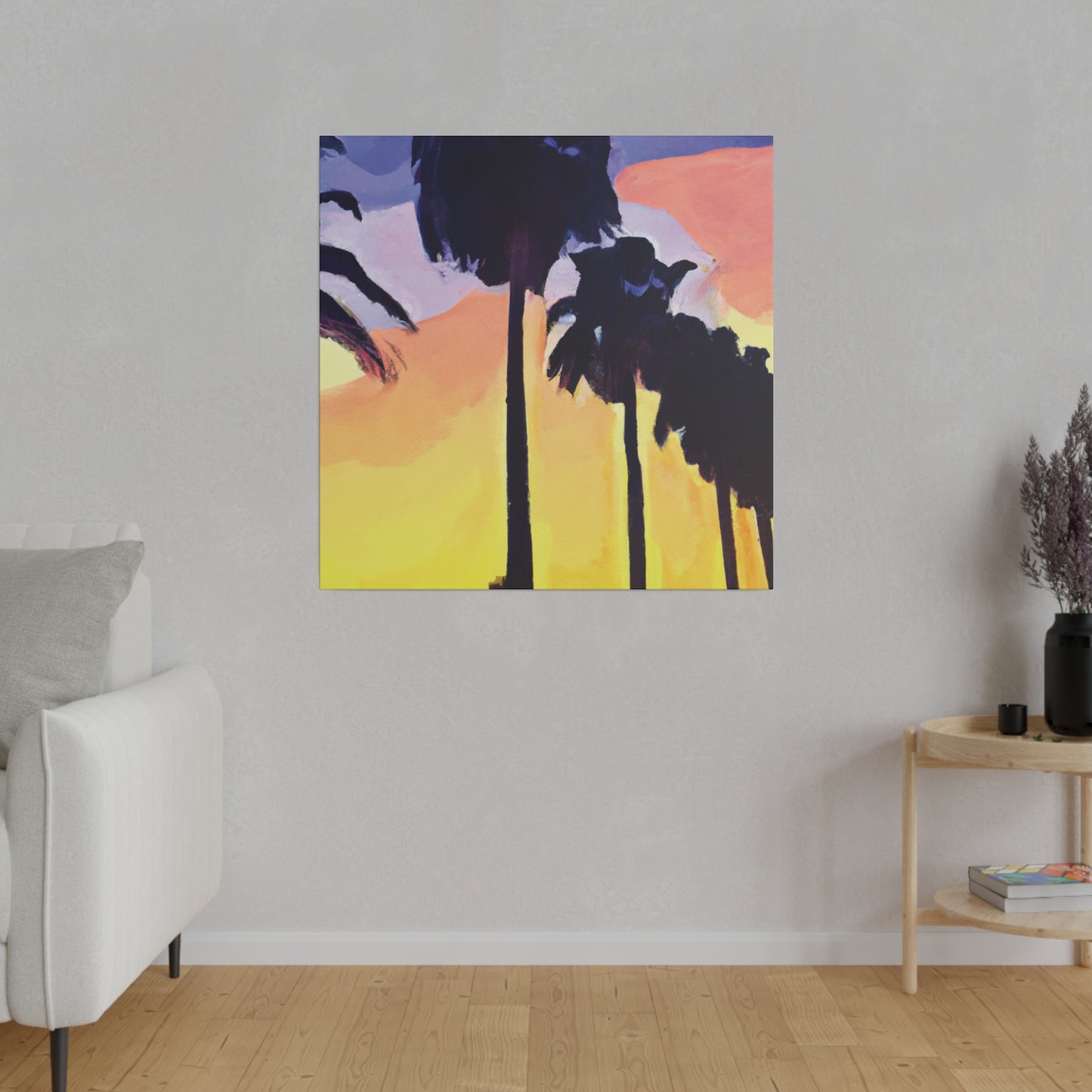 8023Y - Miami Beach Sunset Painting Print | Miami | Beach | Sunset | Poster | Home Decor | Wall Art | Canvas