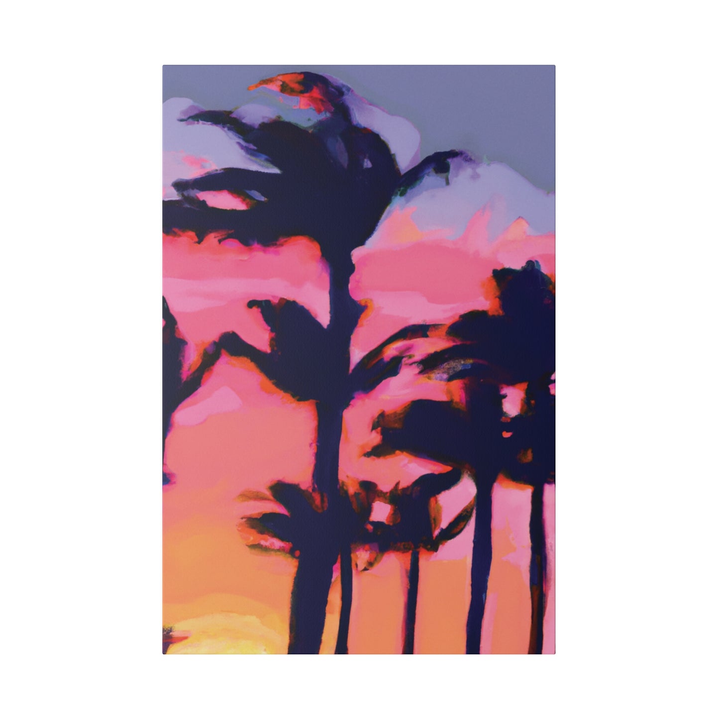 7993P - Miami Beach Sunset Painting Print | Miami | Beach | Sunset | Poster | Home Decor | Wall Art | Canvas