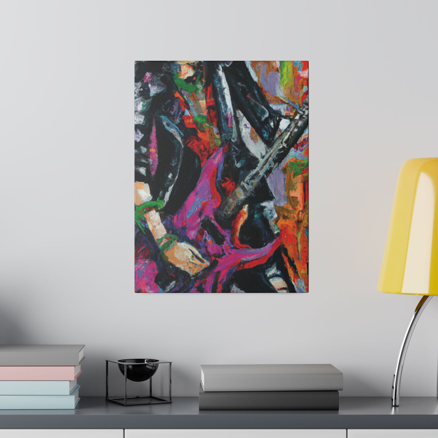 3622Z - Rockstar Oil Painting Style Print | Poster | Home Decor | Wall Art | Music Art | Canvas