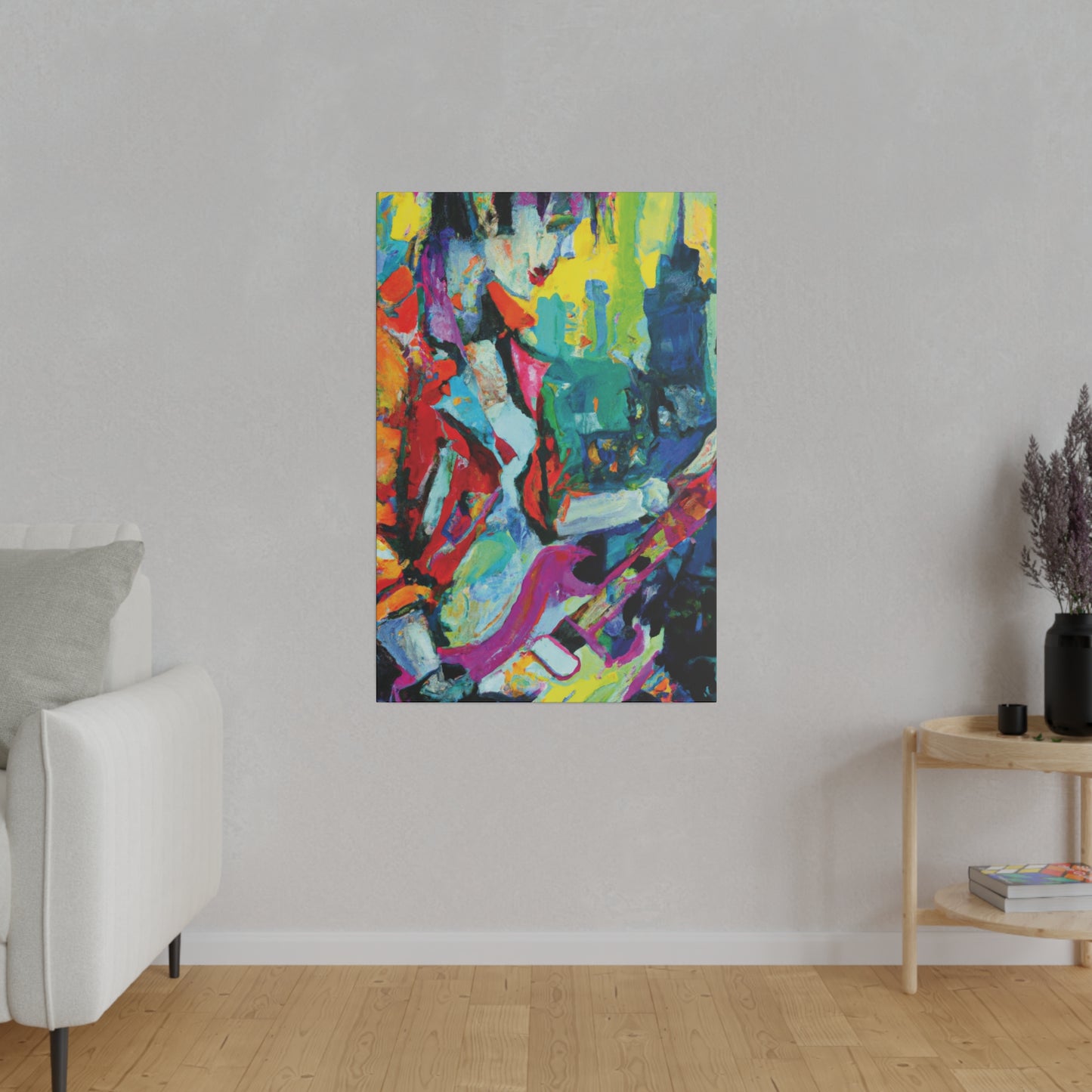 8232M - Rockstar Oil Painting Style Print | Poster | Home Decor | Wall Art | Music Art | Canvas