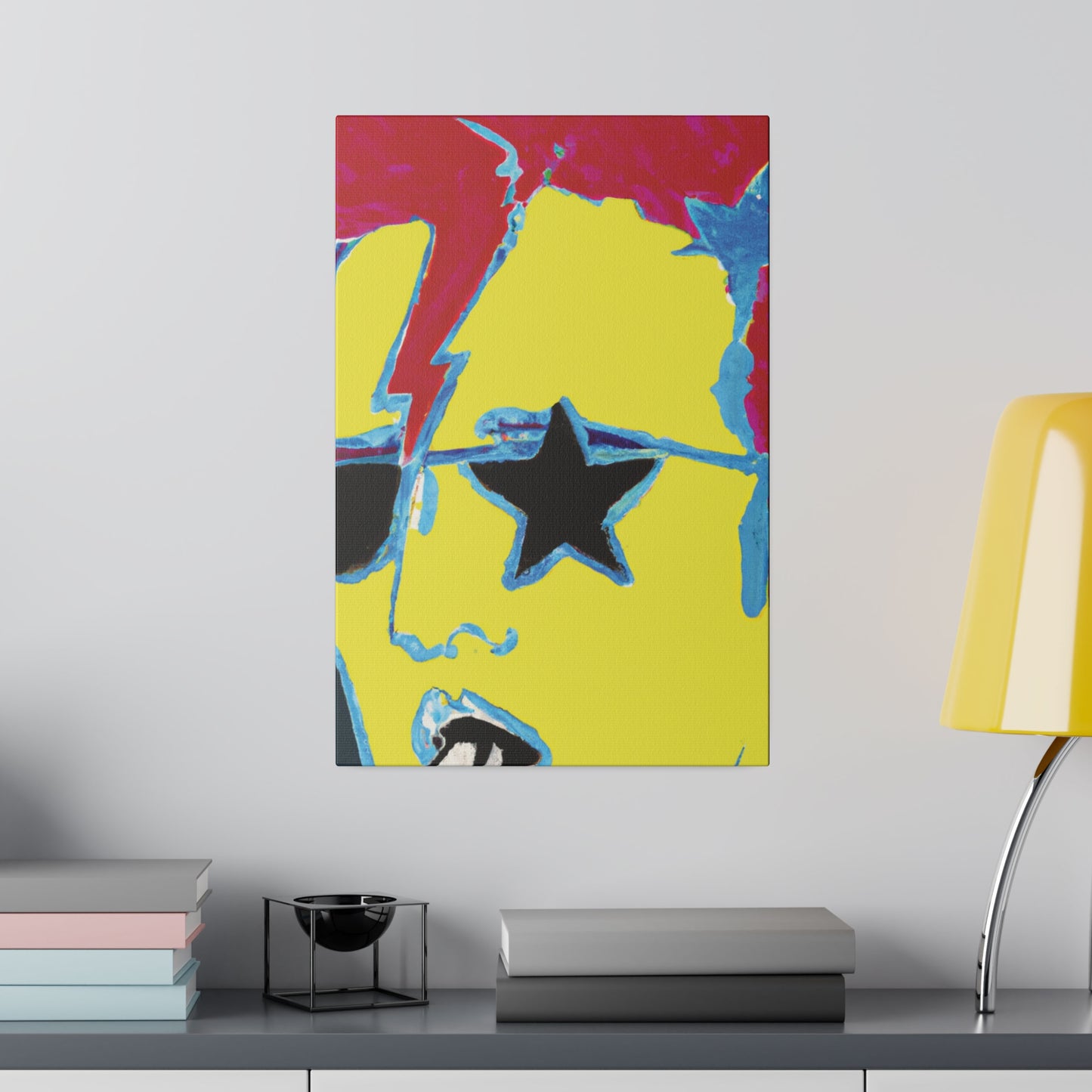 1454X - Rockstar Painting Print | Face | Abstract | Poster | Home Decor | Wall Art | Music Art | Canvas