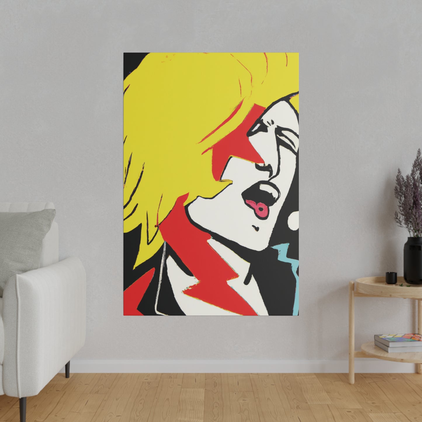 6373A - Rockstar Painting Print | Face | Abstract | Poster | Home Decor | Wall Art | Music Art | Canvas