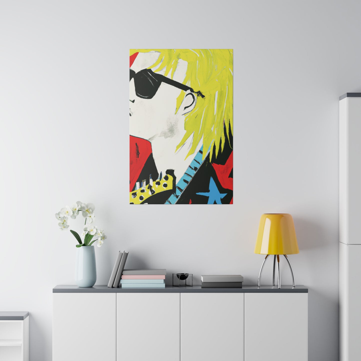 6755U - Rockstar Painting Print | Face | Abstract | Poster | Home Decor | Wall Art | Music Art | Canvas