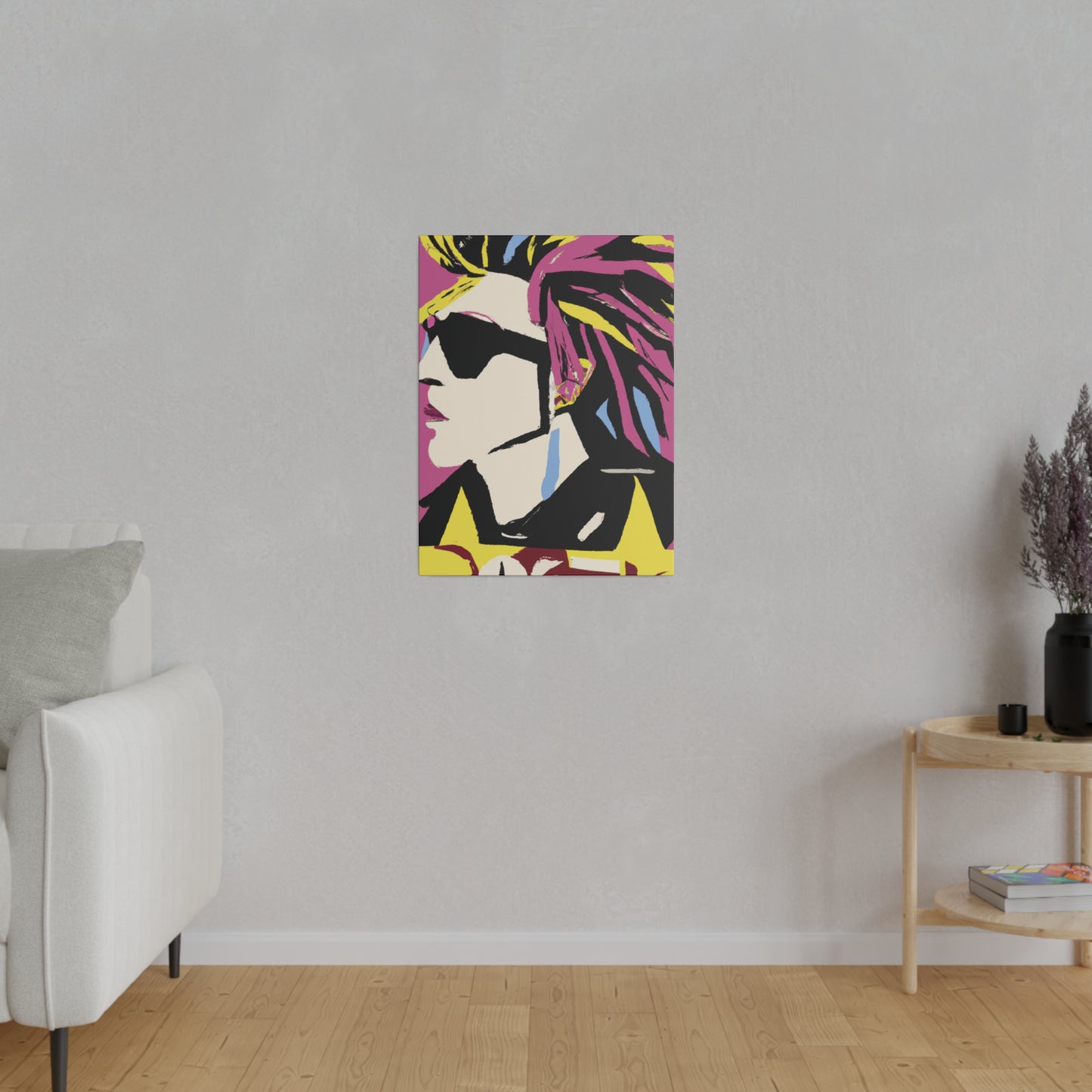 6201W - Rockstar Painting Print | Face | Abstract | Poster | Home Decor | Wall Art | Music Art | Canvas