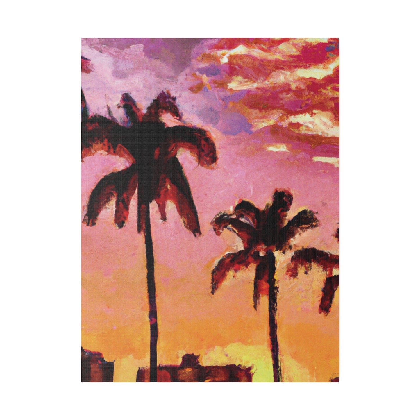 7485A - Miami Beach Sunset Painting Print | Miami | Beach | Sunset | Poster | Home Decor | Wall Art | Canvas