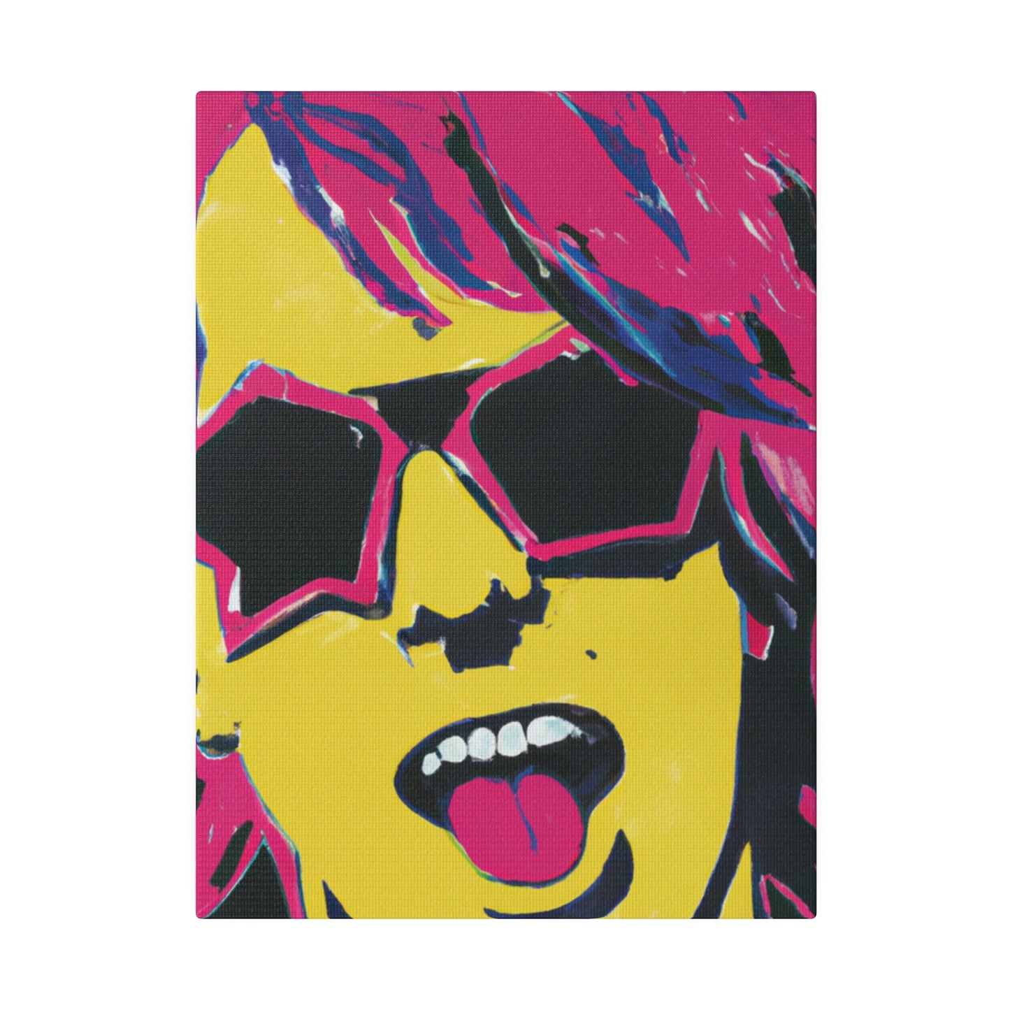 2536W - Rockstar Painting Print | Face | Abstract | Poster | Home Decor | Wall Art | Music Art | Canvas