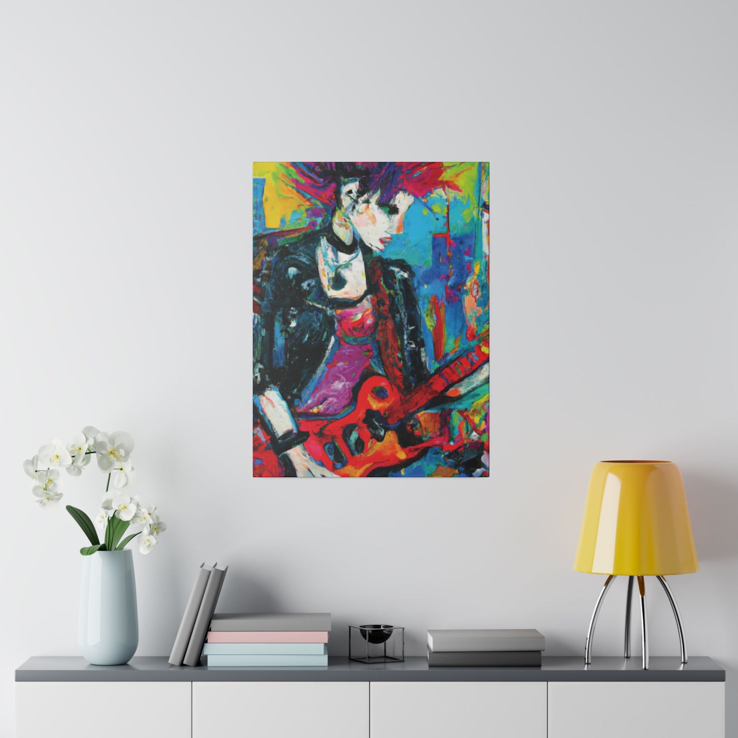 9051F - Rockstar Oil Painting Style Print | Poster | Home Decor | Wall Art | Music Art | Canvas