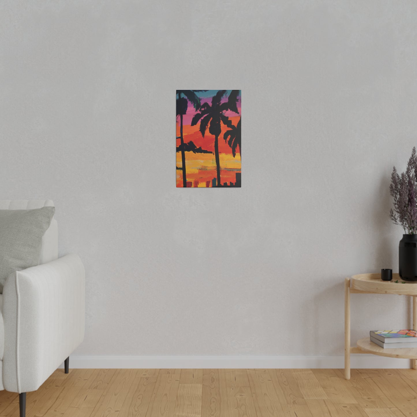 7389S - Miami Beach Sunset Painting Print | Miami | Beach | Sunset | Poster | Home Decor | Wall Art | Canvas