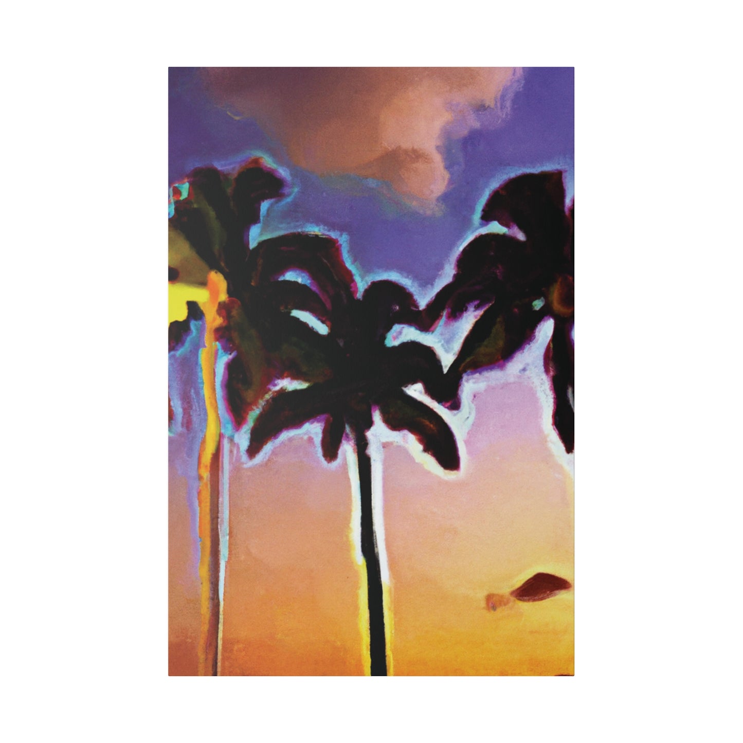 9603V - Miami Beach Sunset Painting Print | Miami | Beach | Sunset | Poster | Home Decor | Wall Art | Canvas