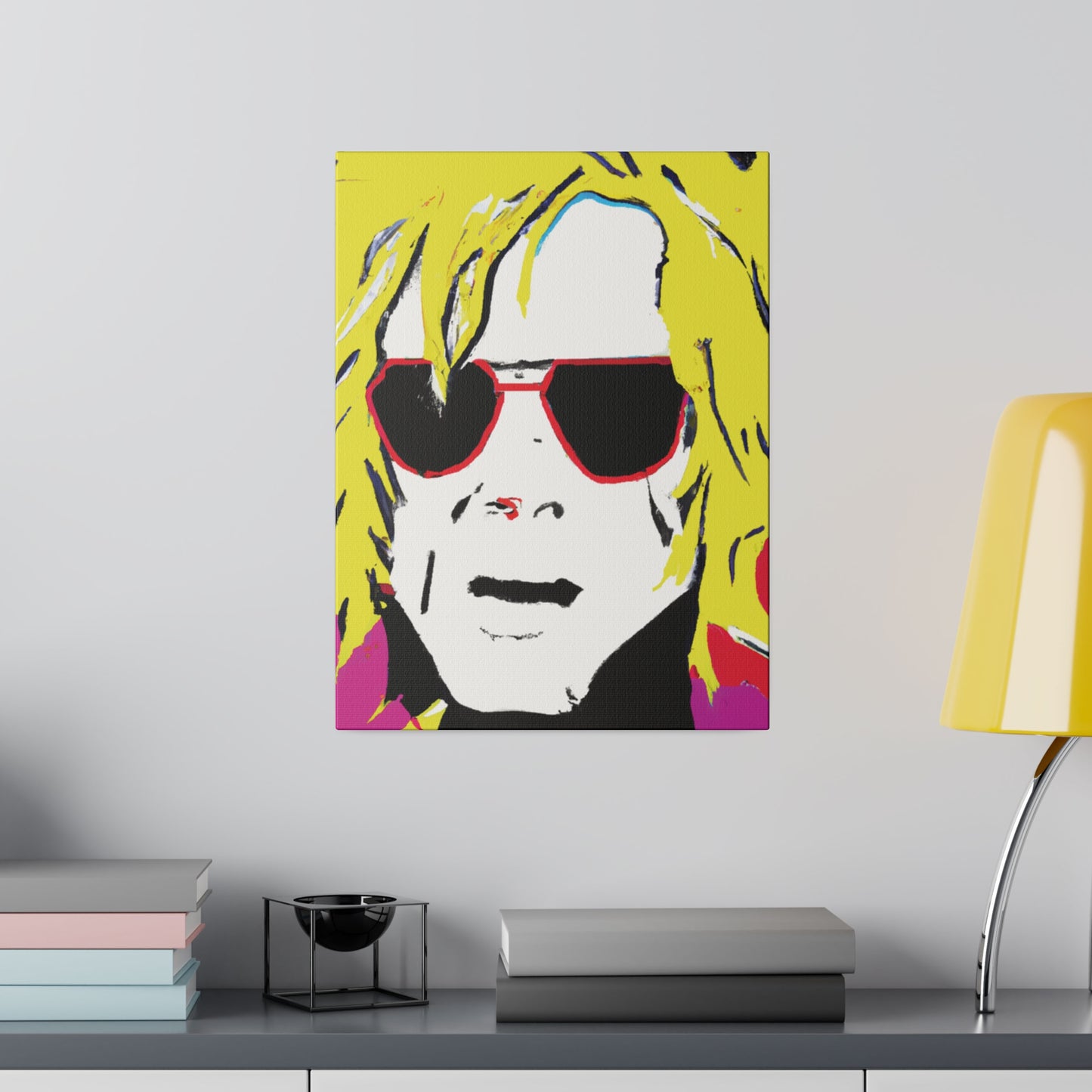 8476J - Rockstar Painting Print | Face | Abstract | Poster | Home Decor | Wall Art | Music Art | Canvas