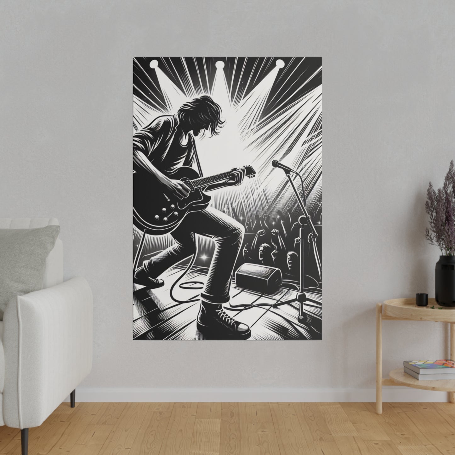 5372Z - music art work, rockstar gifts, musician gift ideas, guitar art work, guitar artwork, guitar wall art canvas, playing guitar, decor