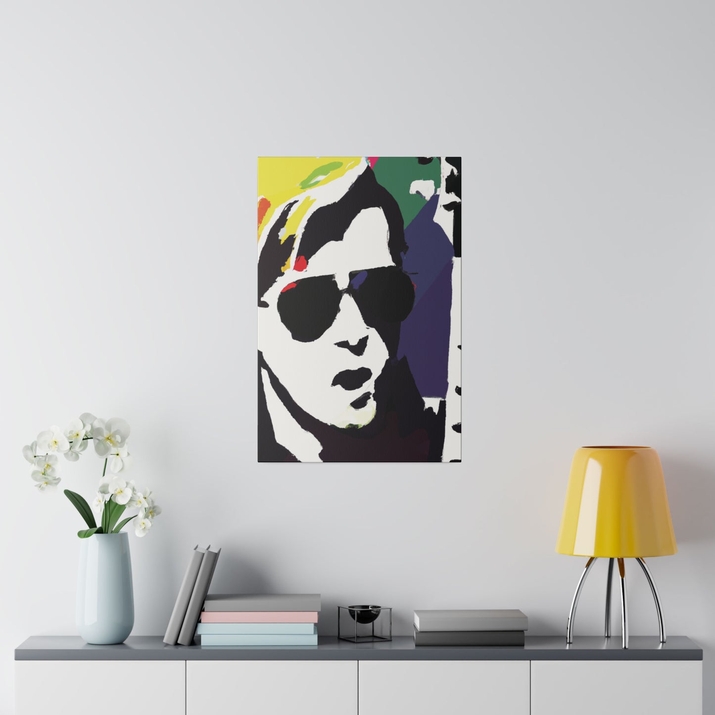 3723C - Rockstar Painting Print | Face | Abstract | Poster | Home Decor | Wall Art | Music Art | Canvas