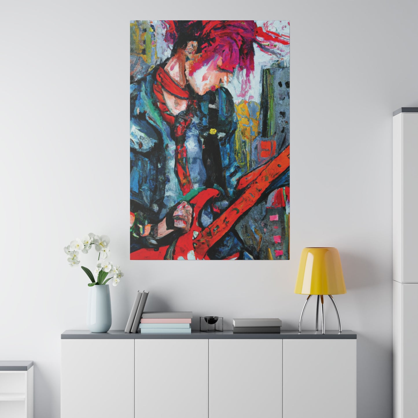 4972T - Rockstar Oil Painting Style Print | Poster | Home Decor | Wall Art | Music Art | Canvas